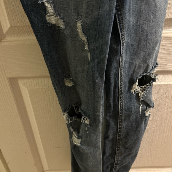 Overalls, Dollhouse size 5 denim distressed junior/teens stretch, material, EUC - Picture 2 of 12